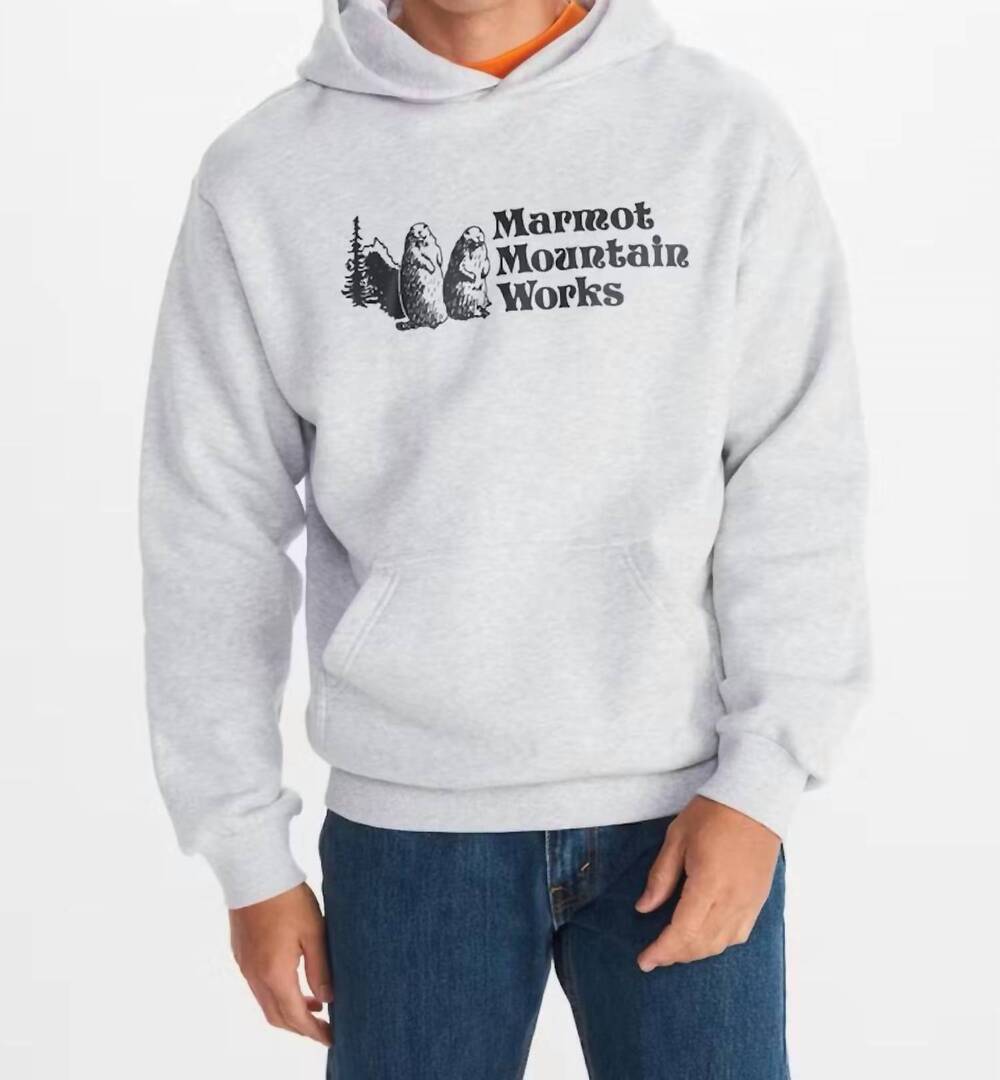 NEW MARMOT mountain works hoodie in gray